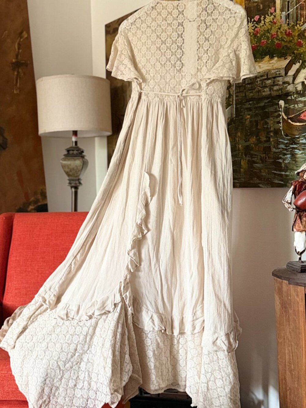 Free People Cream Lace Maxi Dress XS. $108 - Picture 11 of 16